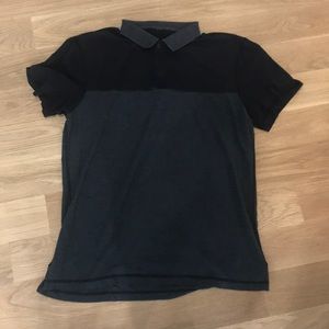 lululemon athletica Black and Gray Polo Shirt